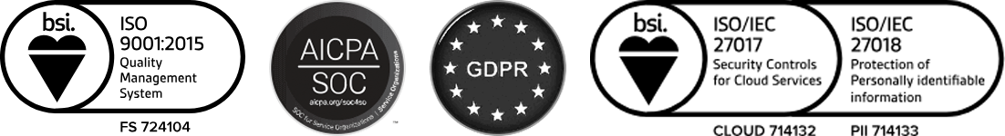 Privacy and compliance badges
